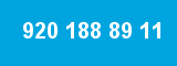 920 188 89 11 920 188 89 11